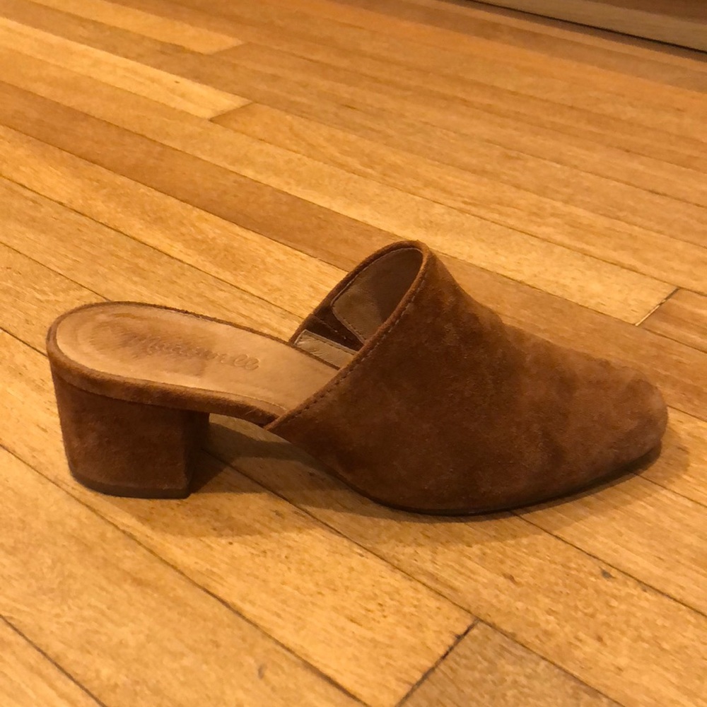 Madewell Walker Camel Suede Mules